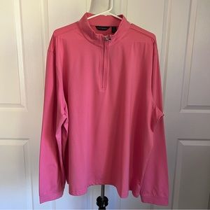 Scott Barber Pink Quarter Zip Pullover Jersey Stretch Shirt Mens Sz XXL K70407